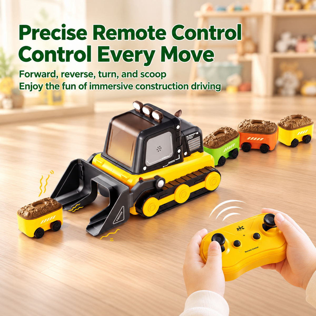 Magnetic RC Bulldozer Toy