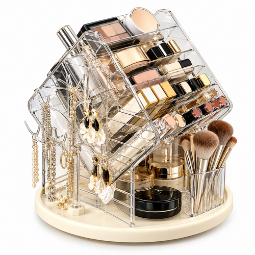 360° Rotating Makeup Organizer
