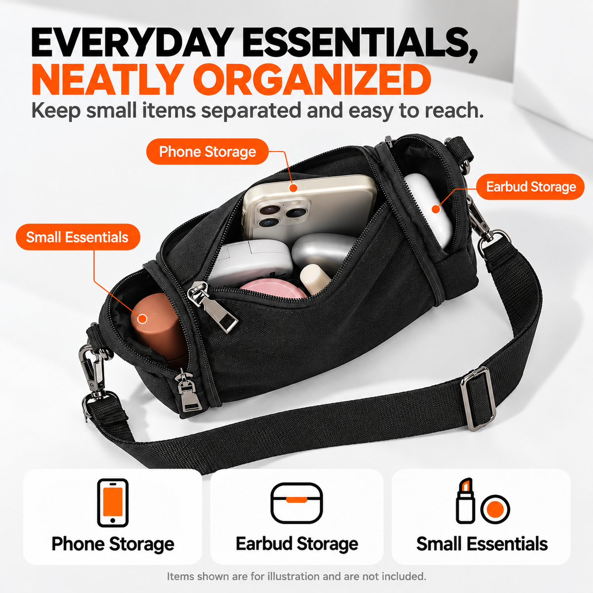 Expandable Mini Crossbody Bag