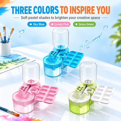 Paint Brush Rinser with Color Palette