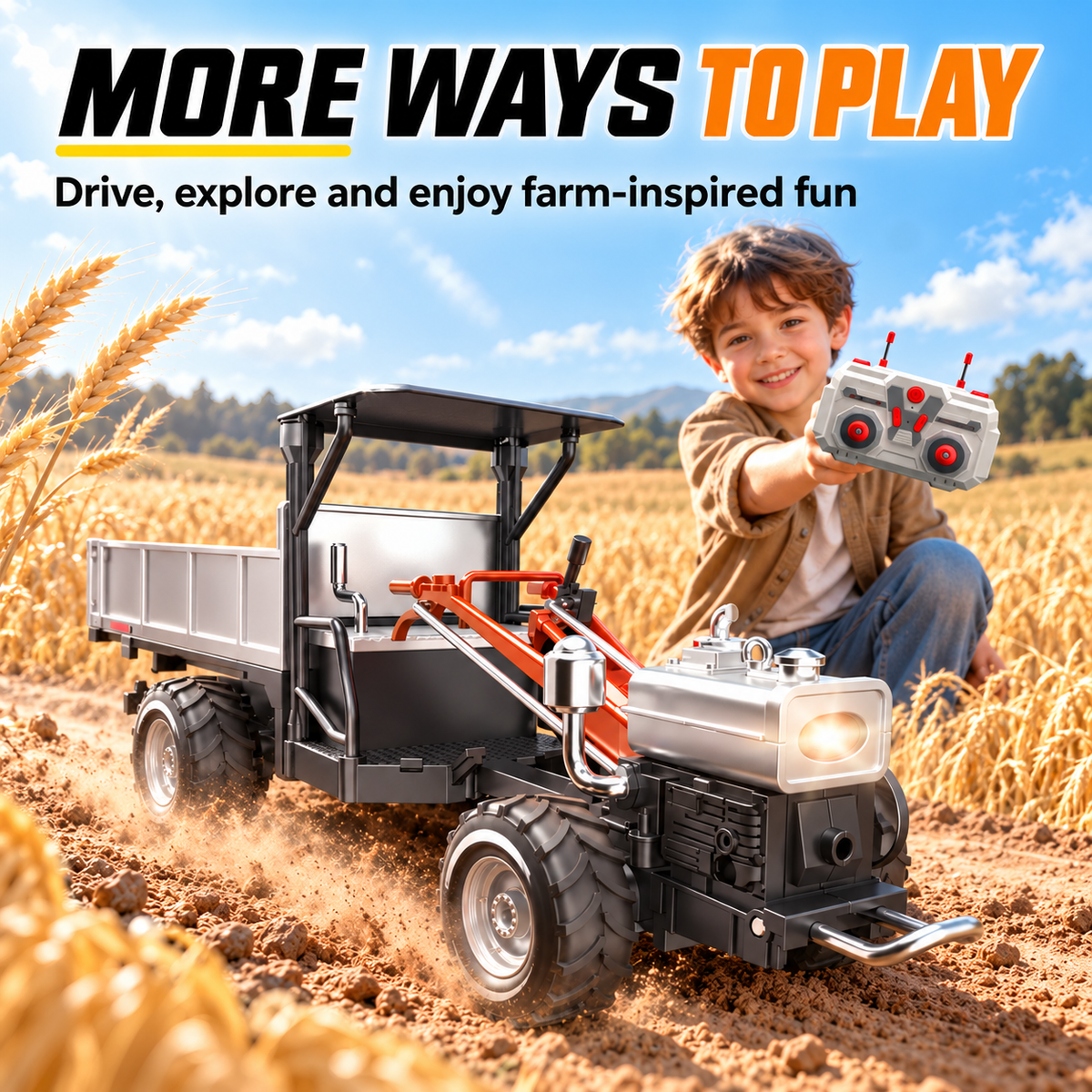 RC Farm Tractor with Dump Bed
