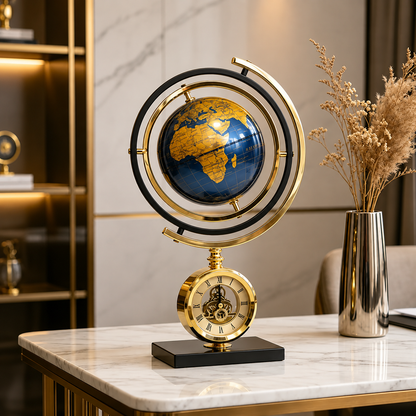 Atlas Globe Clock