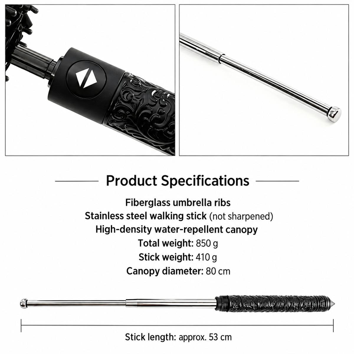 2-in-1 Walking Stick Umbrella