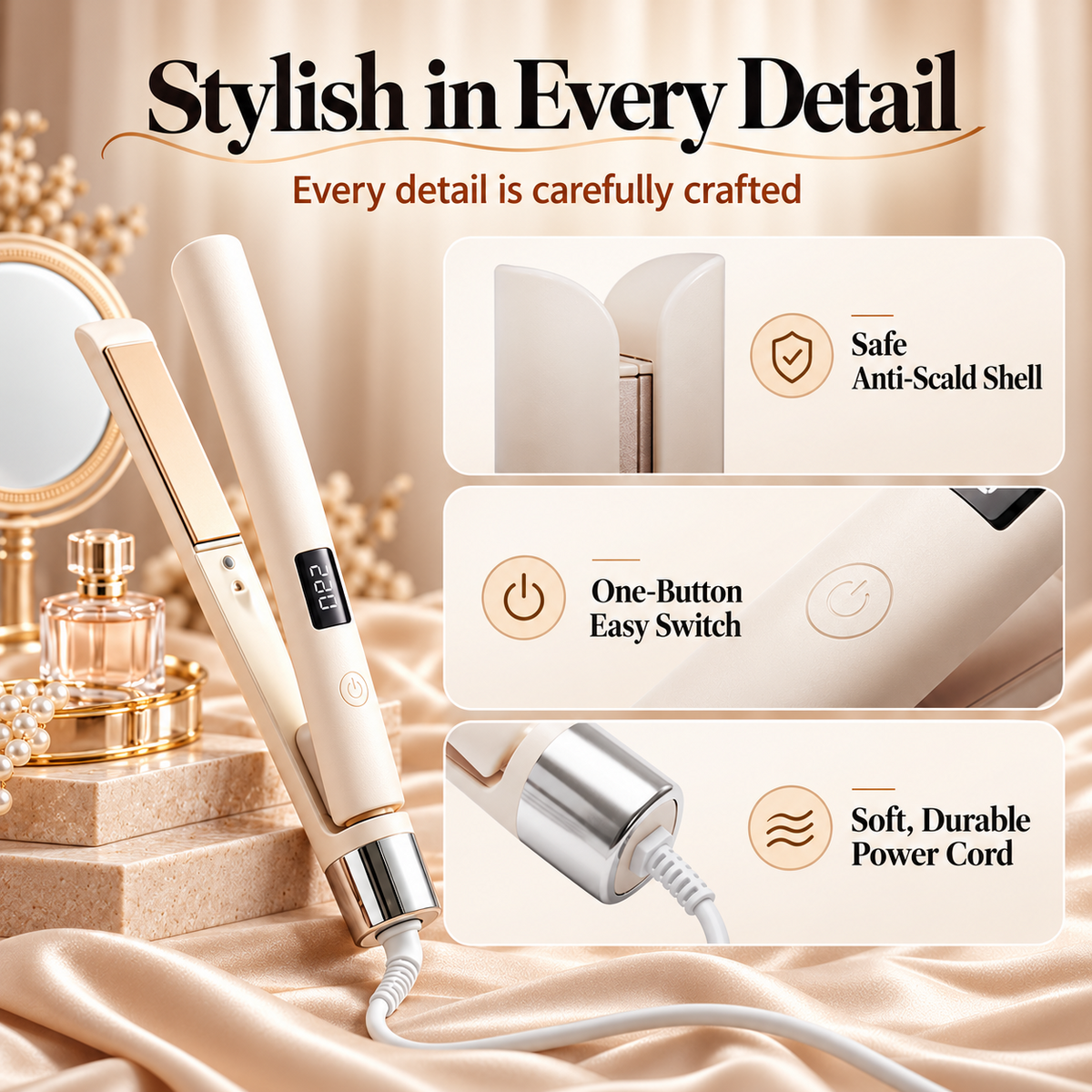 2-in-1 Hair Straightener & Curler