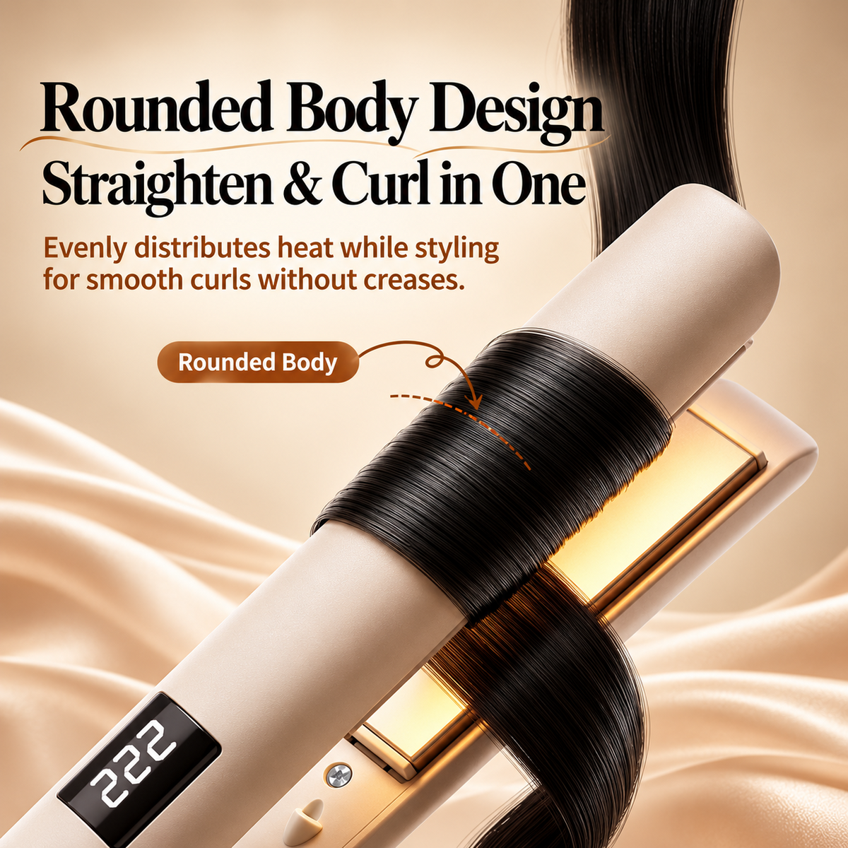 2-in-1 Hair Straightener & Curler