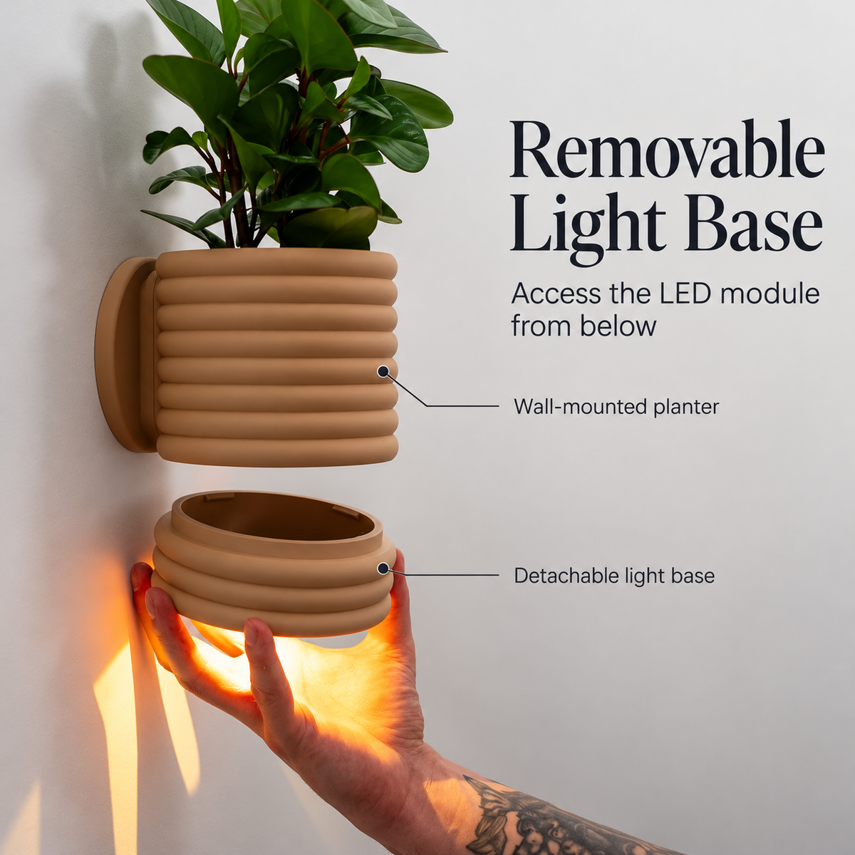 LED Wall Planter with Remote Control