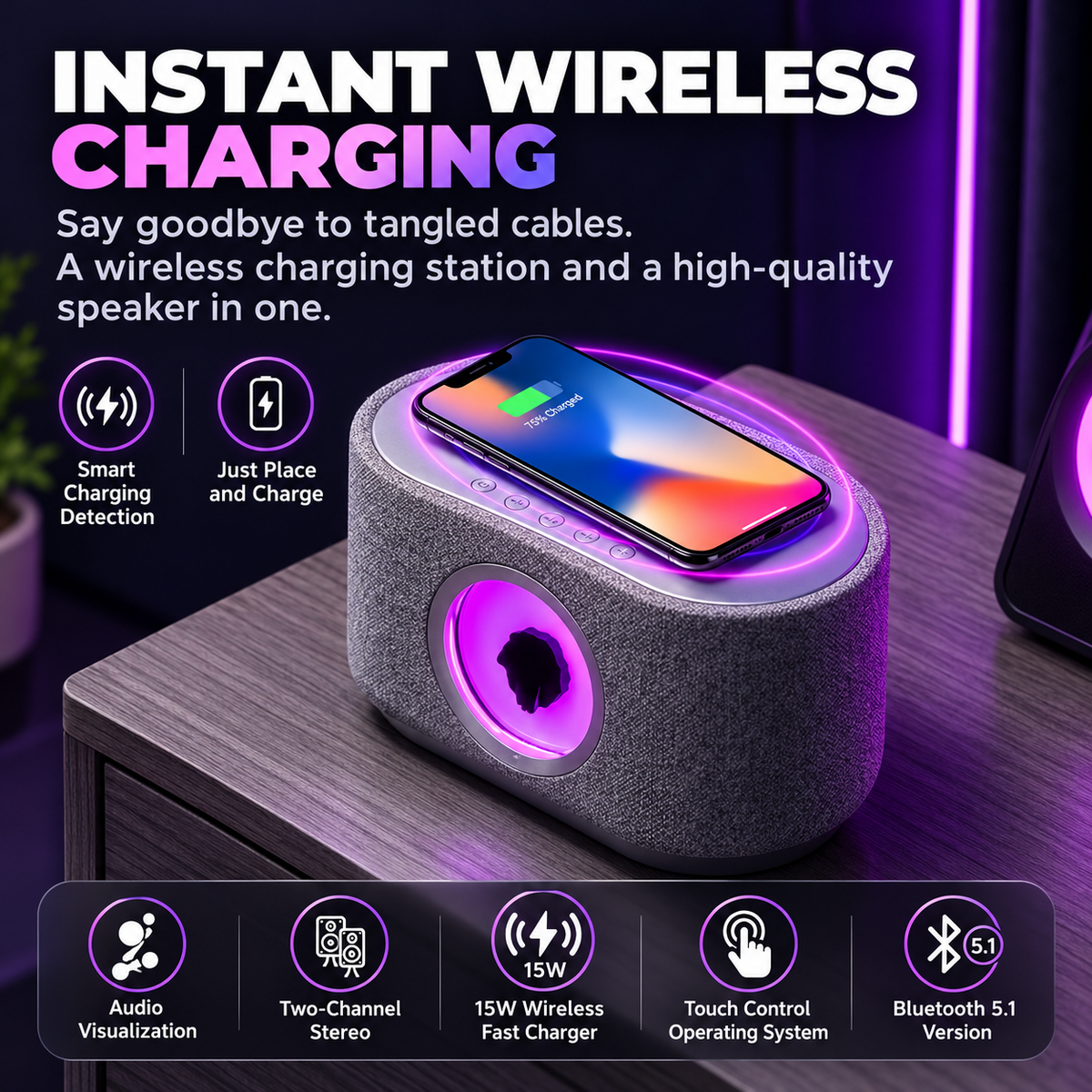 Magnetic Fluid Bluetooth Speaker