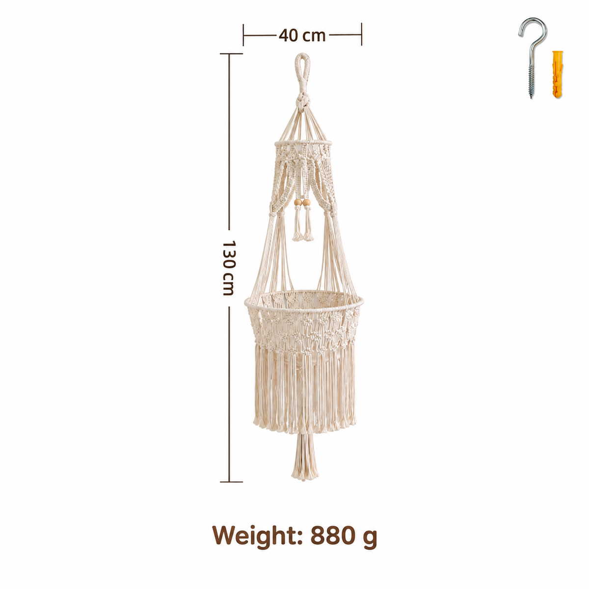 Macrame Hanging Cat Bed