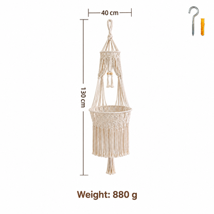 Macrame Hanging Cat Bed