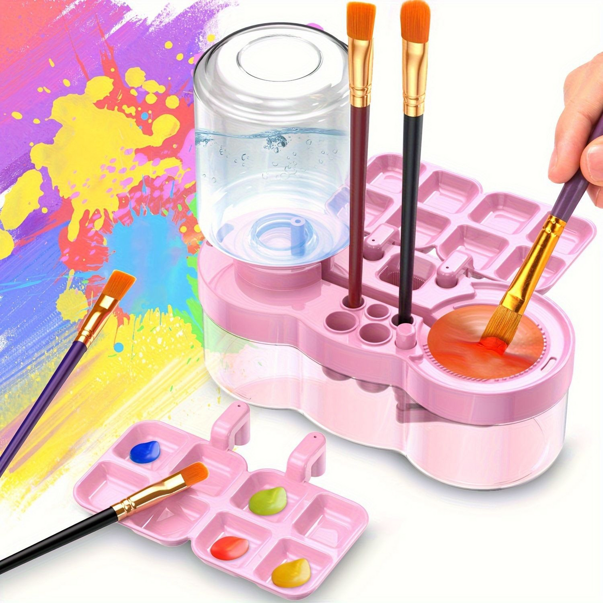 Paint Brush Rinser with Color Palette