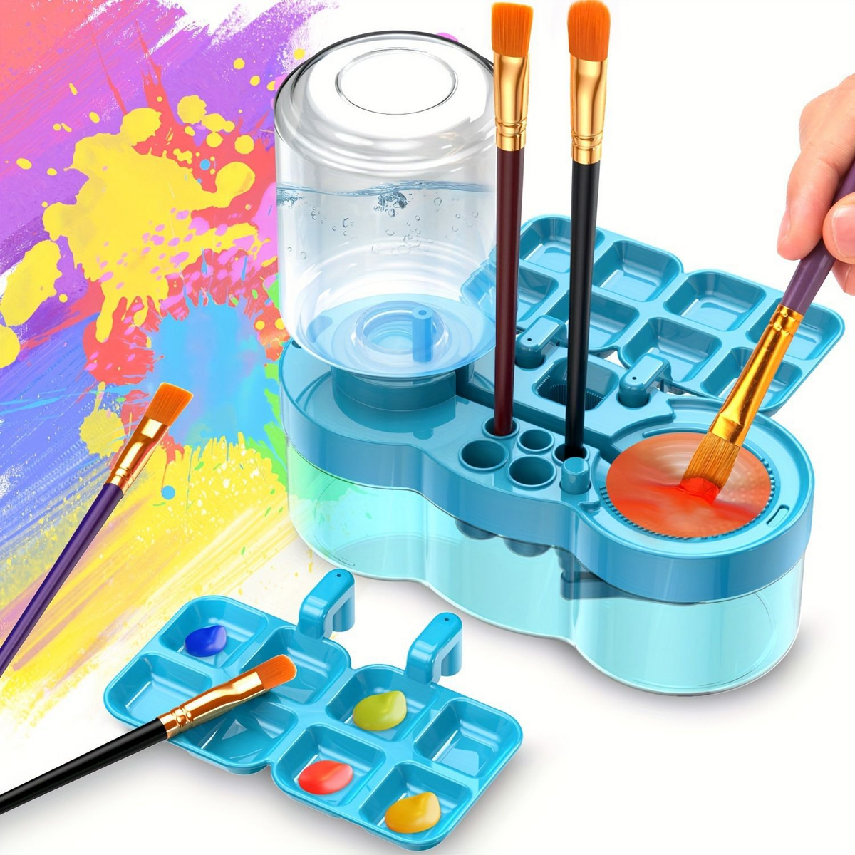 Paint Brush Rinser with Color Palette