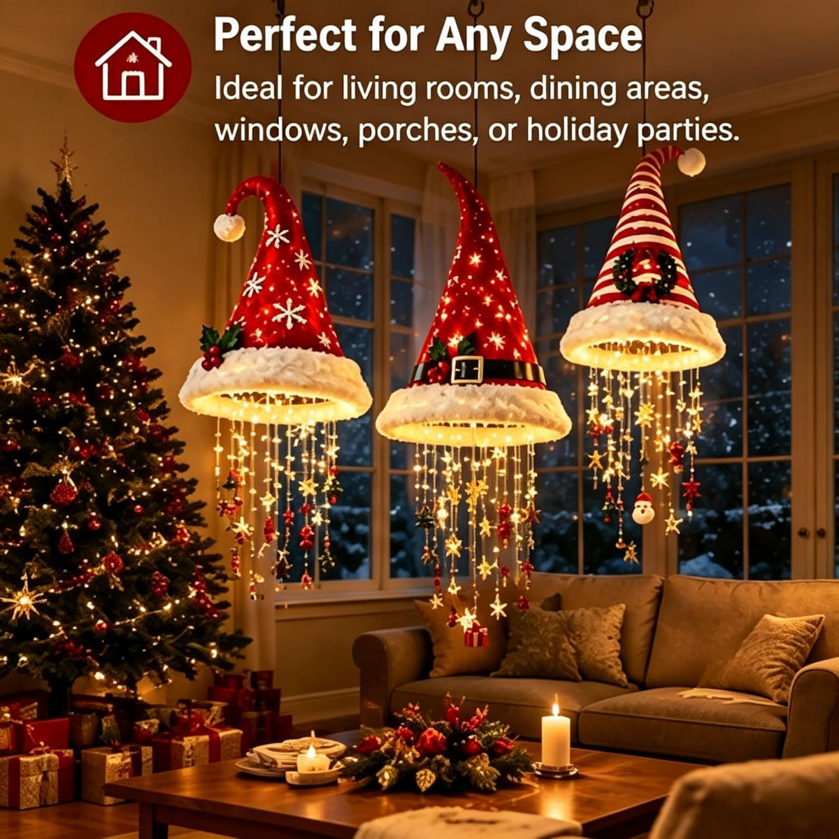 Christmas Hat Hanging Light