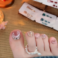 Maillard pink toenails