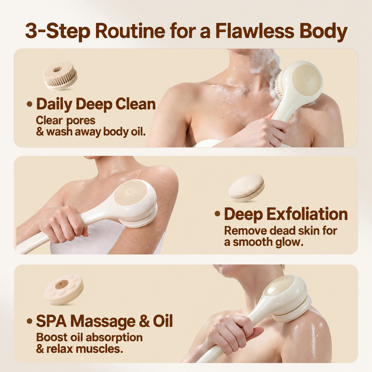3-in-1 Electric Body Brush