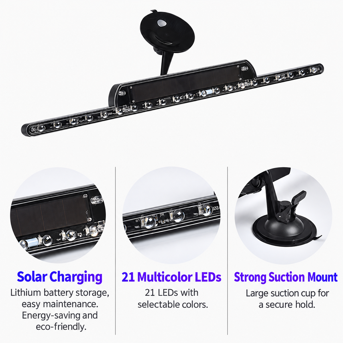 SolarGlow Car LED Light Bar